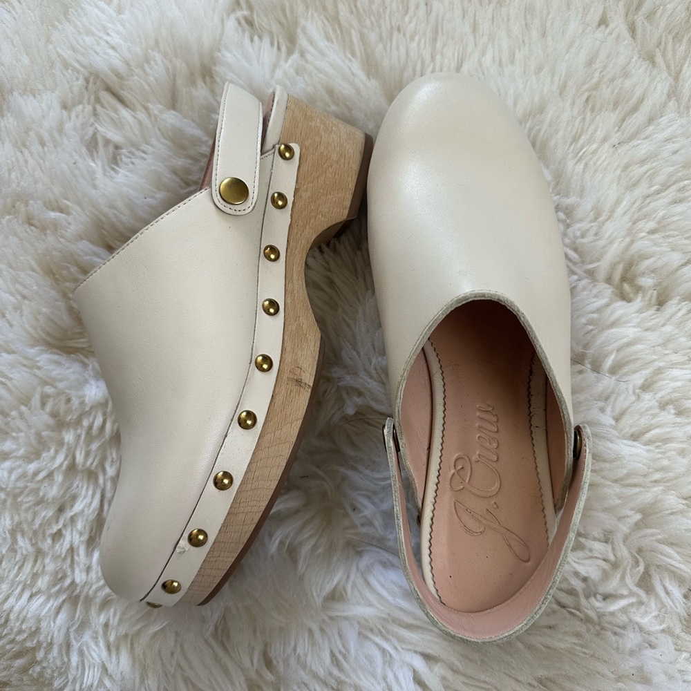 J. Crew leather clogs